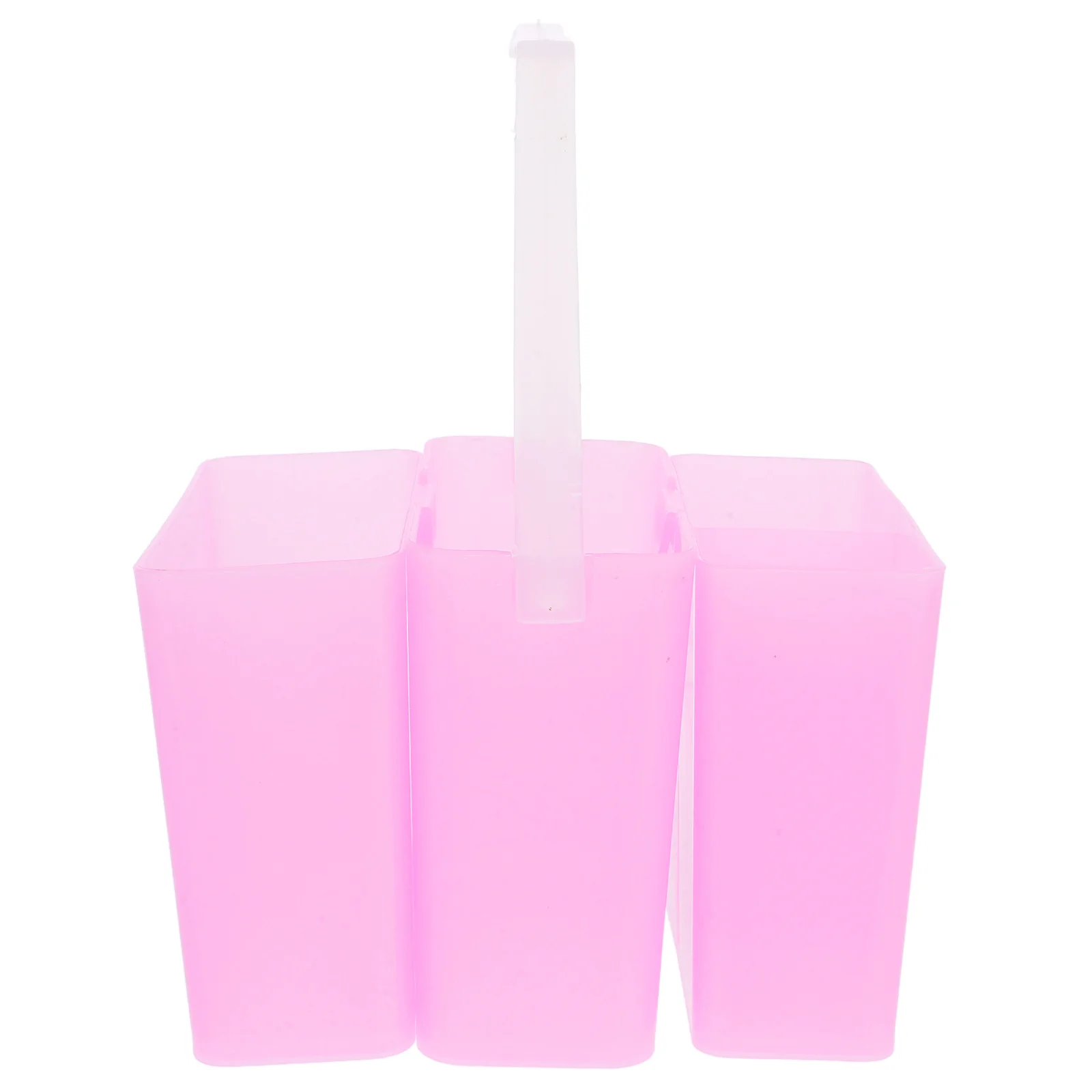 Ведро для мытья кистей 3-в-1, розовая портативная шайба для кистей для акварели, акрилового масла, компактная квадратная ручка, художественная краска