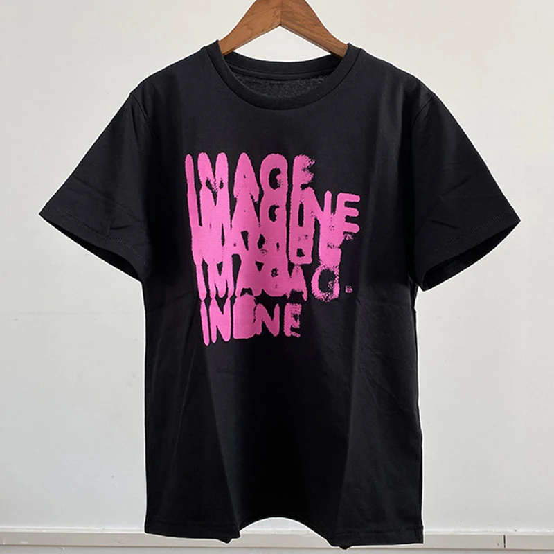 

Черная футболка женская повседневная розовая футболка с надписью женская свободная хлопковая футболка с коротким рукавом футболка с крыльями повседневный летний женский топ пуловер