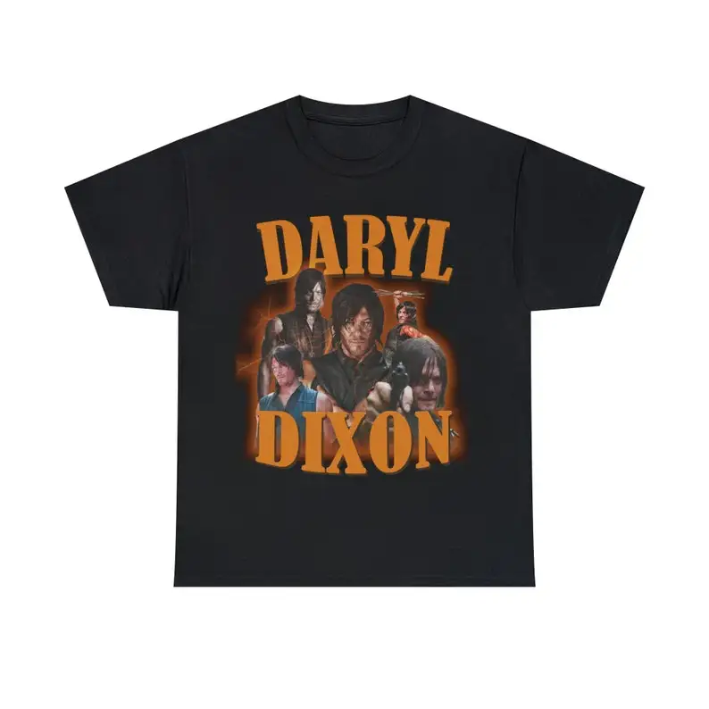 Daryl Dixon Vintage Graphic Tee Norman Reedus 90s T Shirt The Walking Dead Show Men and Women Loungewear Cozy Shirt