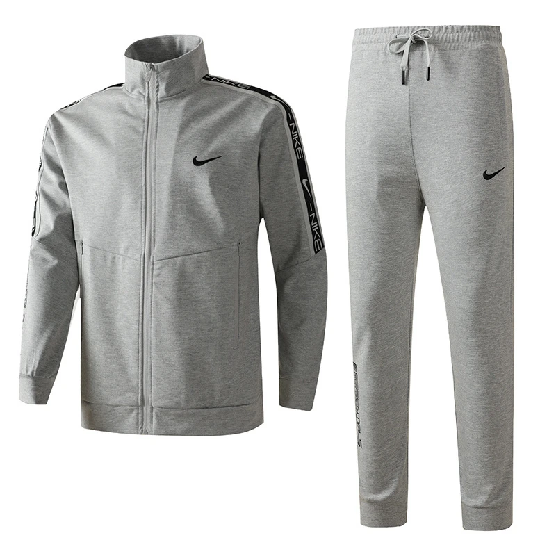 Conjunto Deportivo Nike con Cuello Alto para Hombre, Chaqueta de Entrenamiento con Cierre Completo y Pantalones, Traje Deportivo Ligero y Transpirable