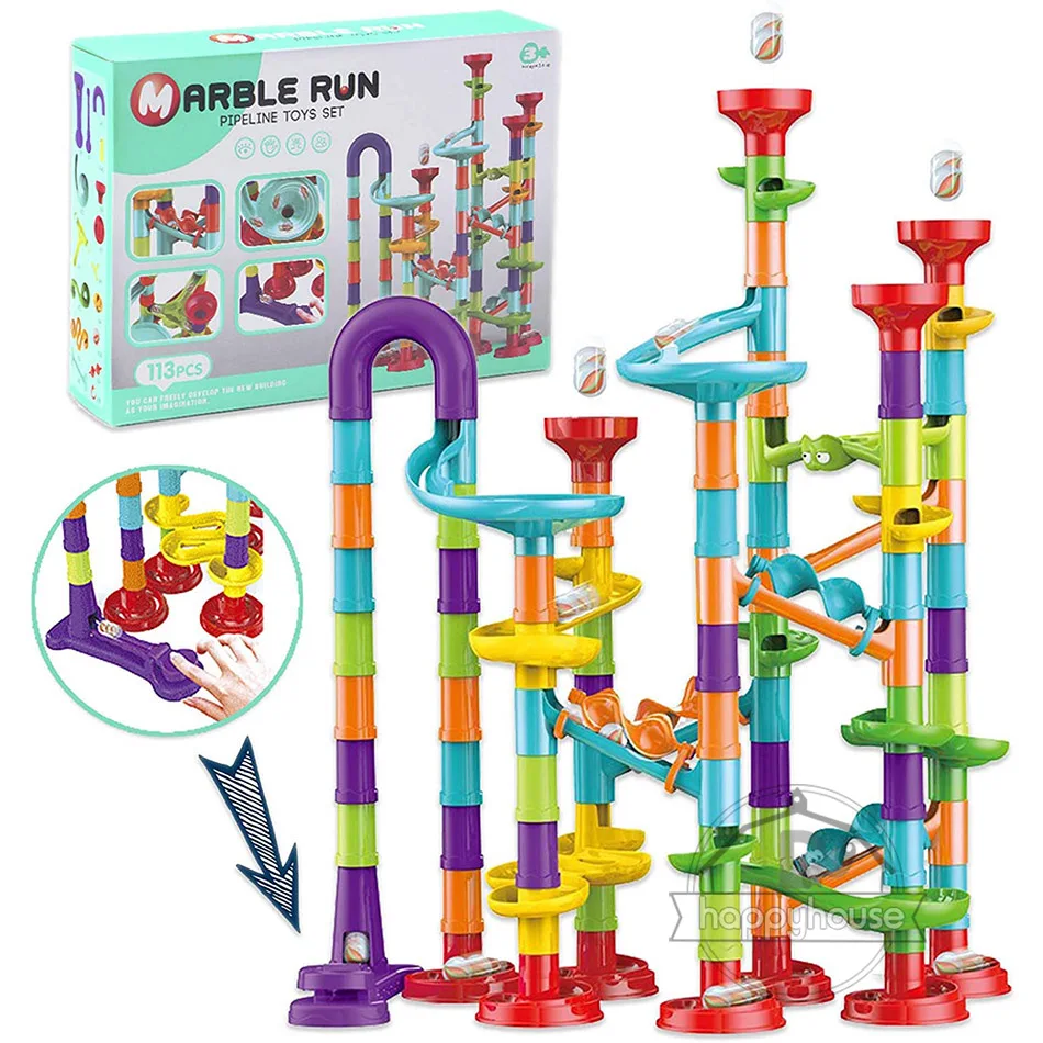 Pista De Canicas De Madera 3D – Juego De Construcción De 22.5x16.5 Cm Para Niños Y Adultos