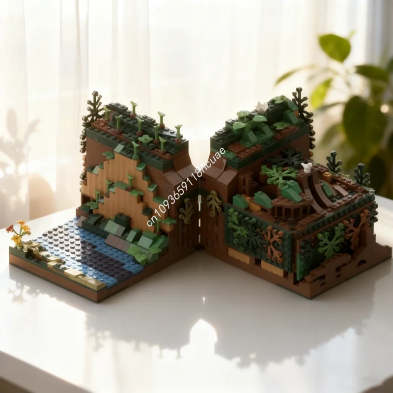 949 قطعة MOC الكهف المخفي مغامر نموذج اللبنات العمارة تجميع DIY بها بنفسك الإبداعية هدية الكريسماس فكرة اللعب الطوب #1