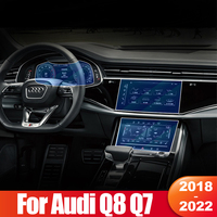 For Audi Q8 2018 2019 - 2022 Q7 2020 2021 2022 Tempered Glass Car Navigation Screen Film Dashboard Film Interior Accessories