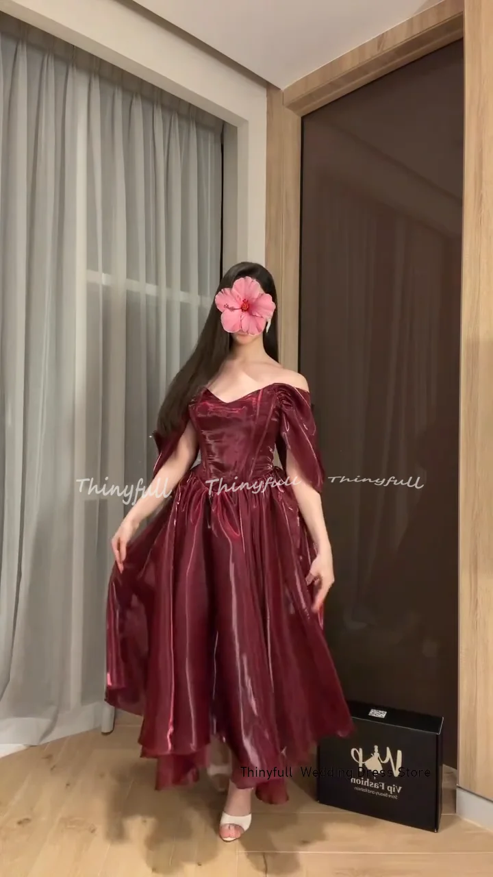Thinyfull A-line Prom Dress Off Shoulder Arab Evening Party Dresses Vestidos De Fiesta Elegantes 2026 Gown Customized فساتي