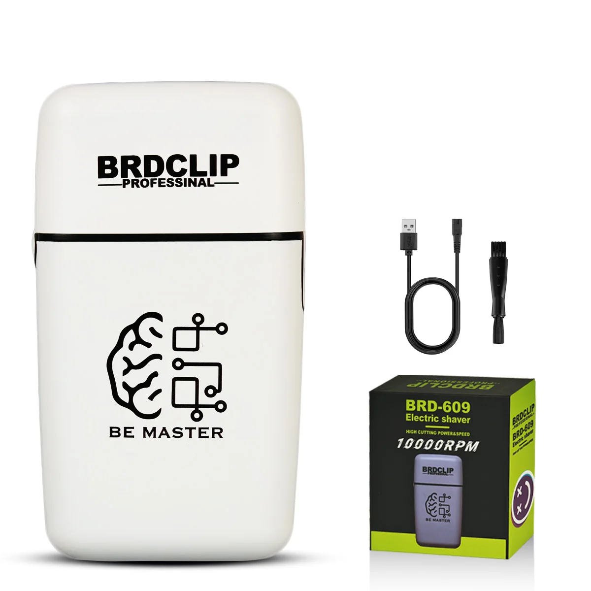 BRDCLIP Bartschneide Maschine Elektrischer Rasierapparat Rasierer Maschine Männer Elektrorasierer Wiederaufladbar Rasierer 10000 U/min Professionell Folienrasierer Kabellos Rasiergerät für Herren