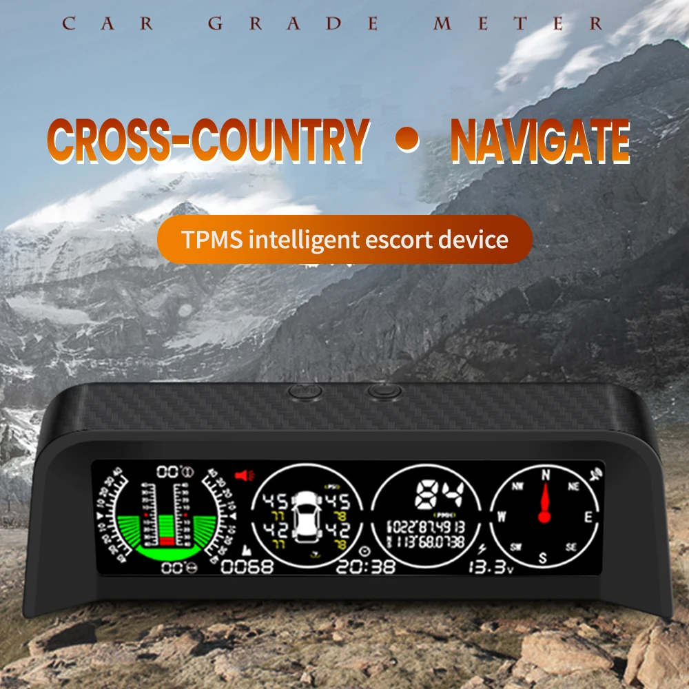 X91 Tire Pressure Gauge GPS TPMS for HUD Speedometer Slope Meter Inclinometer Car Accuracy Positioning System Compass Altitude