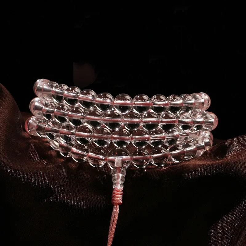 White 108 Beads Multi-Circle Bracelet Men and Women Handheld Necklace