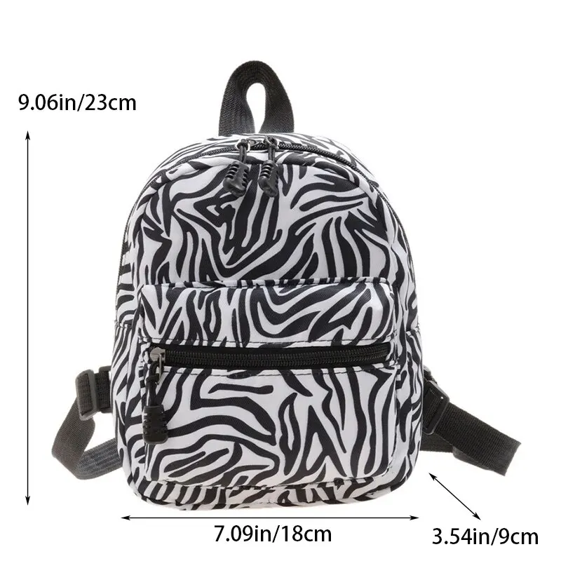 Mini Women's Backpacks Nylon Female Bag Animal Printing Small Feminina Backpack School Bags For Teen Girls Knapsack