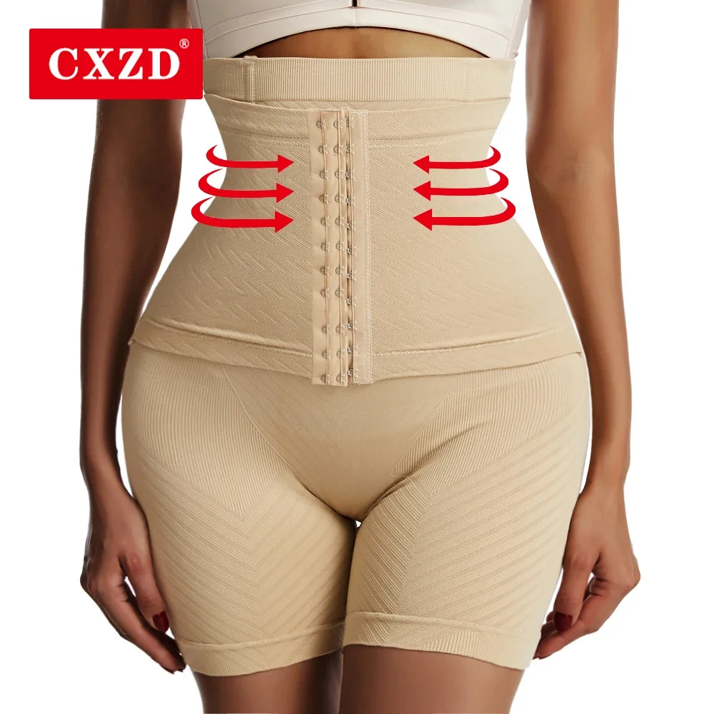 

New Women Firm Tummy Control with Hook Butt Lifter Shapewear Panties High Waist Trainer Body Shaper Shorts Female Slimming fajas