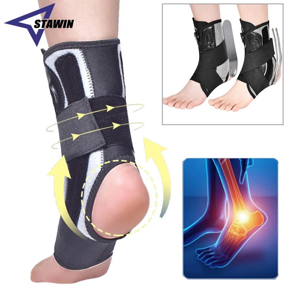 

1PCS Adjustable Sprain Ankle Support Brace Men Women Sport Orthosis Ankle Protector Strap with Splint Stabilizer Injury Recovery