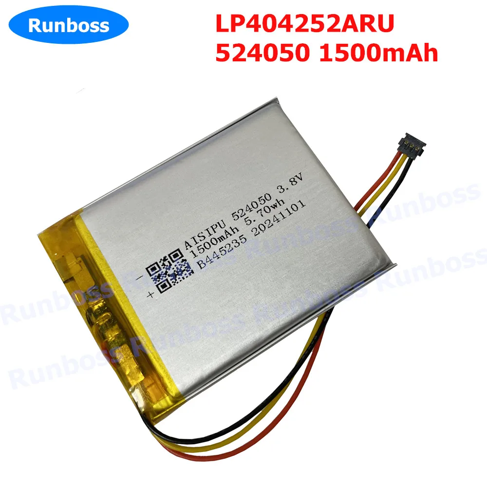 LP404252ARU 3.8V 1500MAH polymer lithium ion / Li-ion battery for Kobo E-Book Smart watch,GPS,mp3,mp4,cell phone,speaker