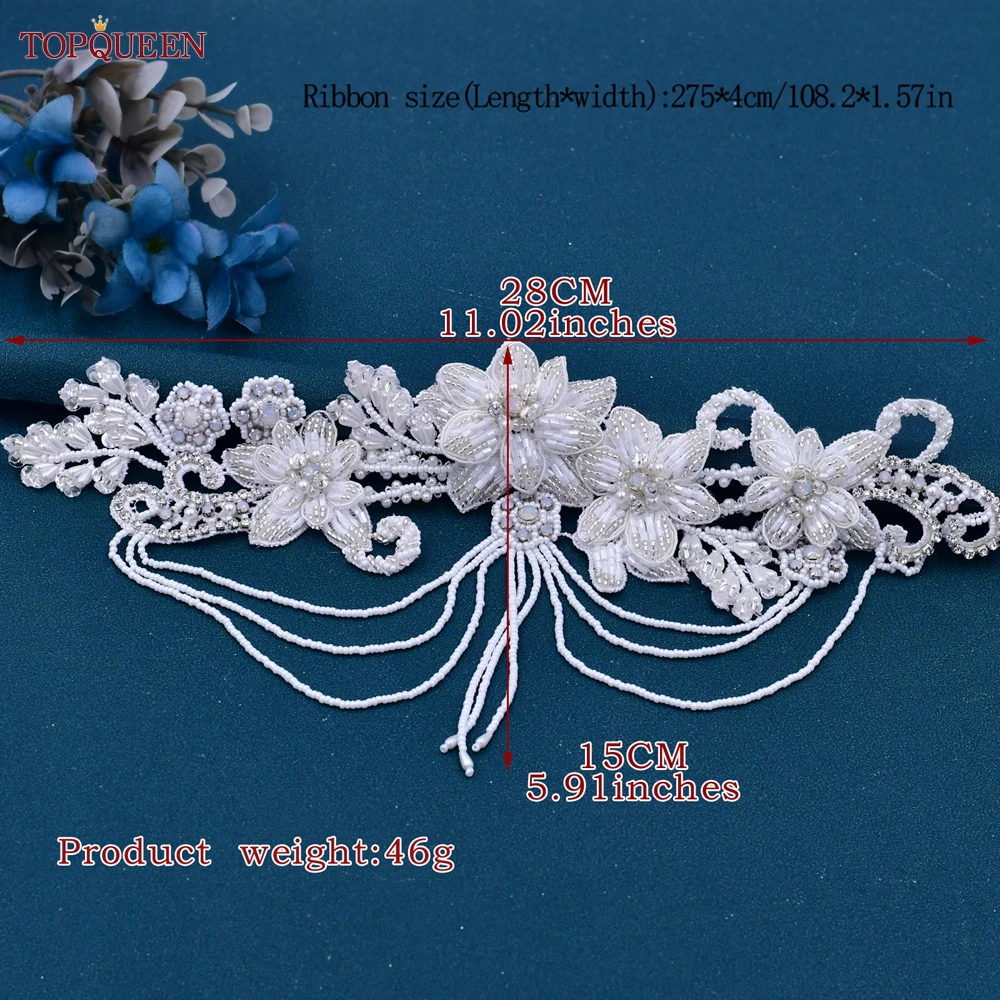 TOPQUEEN S112 Epaulets Shoulder Decorative Jewelry Fashion Temperament Clothes Applique Accessories Daily Handmade Flower Opal