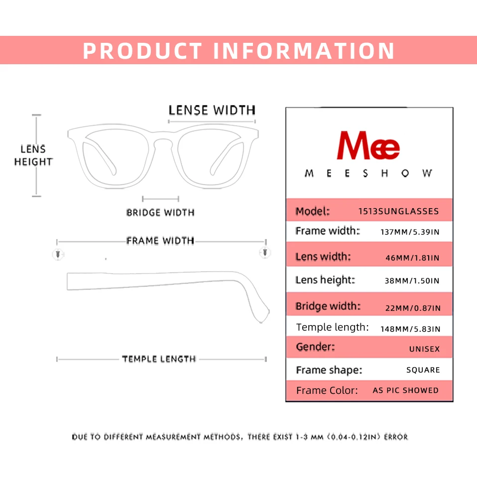 Meeshow Marken-Sonnenbrille mit Blendschutz für Damen und Herren, modisches Design, runder Rahmen, UV-Schutz, Nylon-Gläser – Detail 5