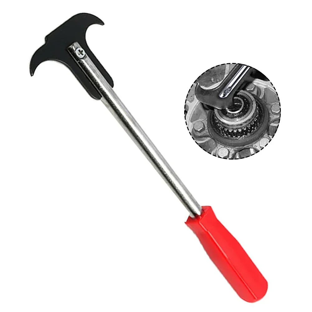

1PC Car Oil Seal Puller Removal Grease Extractor Double Oil Seal Hook Red Handle Double Headed Oil Seal Puller Disassembly Tool