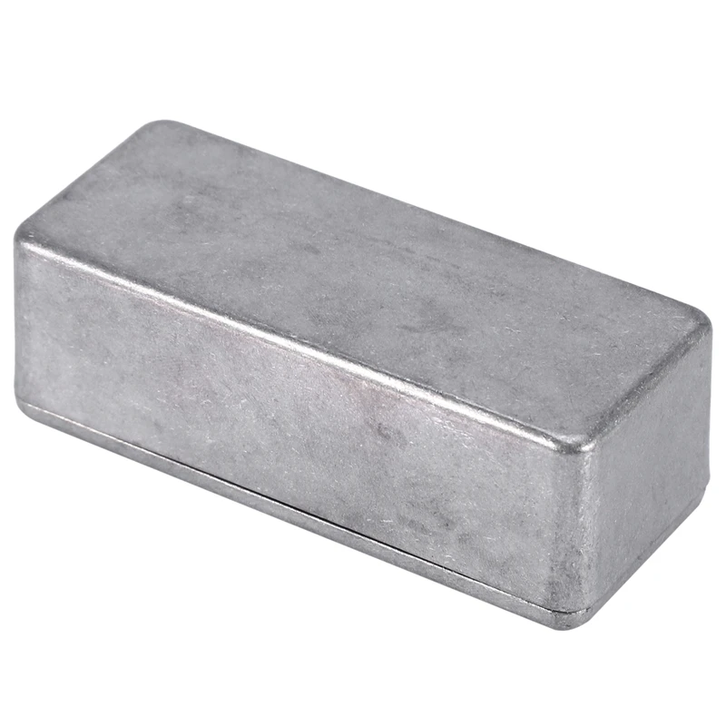 A64T 5Pcs Guitar Effects Pedal Aluminum Stomp Box Enclosure 1590A for DIY Guitar Pedal Kit Silver