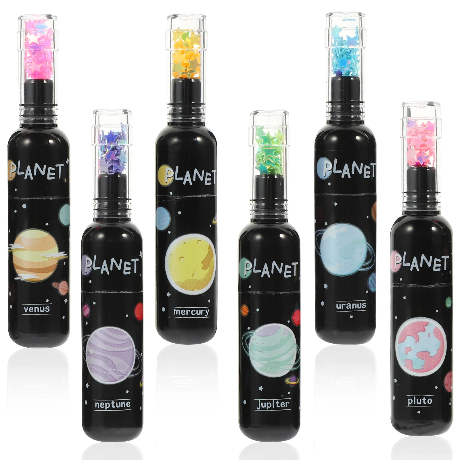 

6 шт. маркеров-текстовыделителей с гладким письмом, дизайнерские, с мультяшными рисунками, для студентов, детей, учителей, школьных и офисных принадлежностей