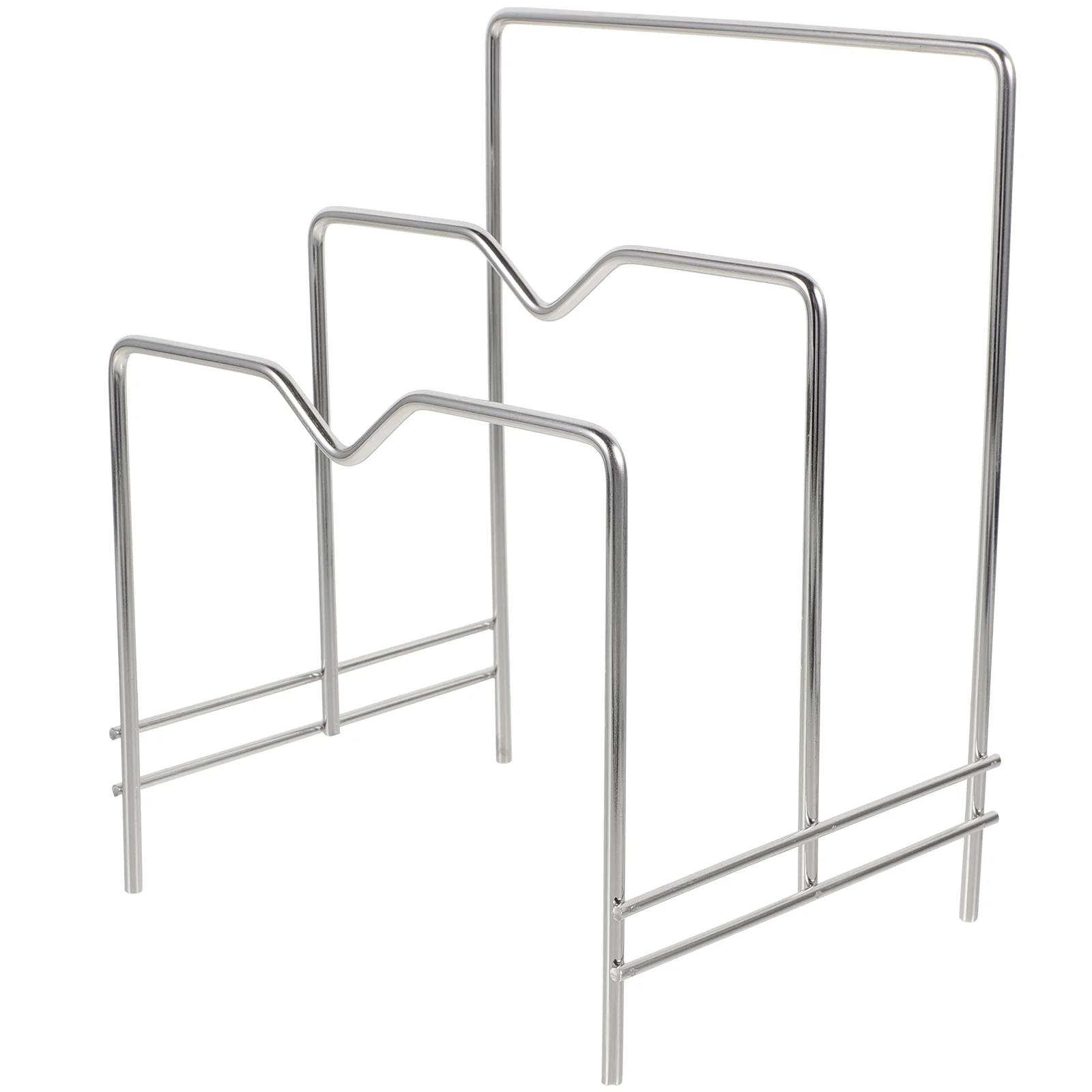 

Stainless Steel Multi layer Shelving Rack for Kitchen Storage Pot Lid Drain Chopping Board ganizer Simple Design Black Finish