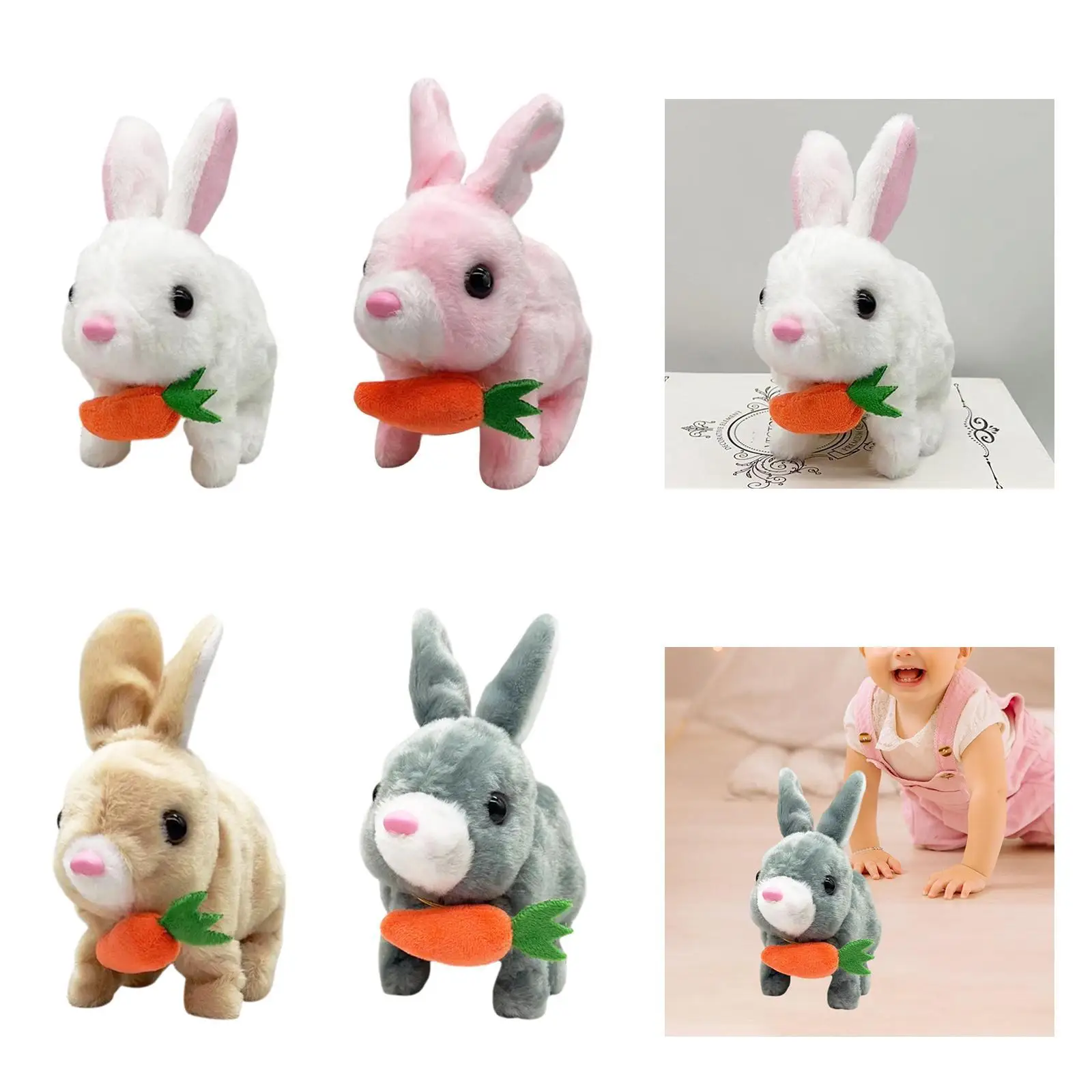 Elektryczny pluszowy królik na imprezę Interaktywny pluszowy królik dla małych dzieci