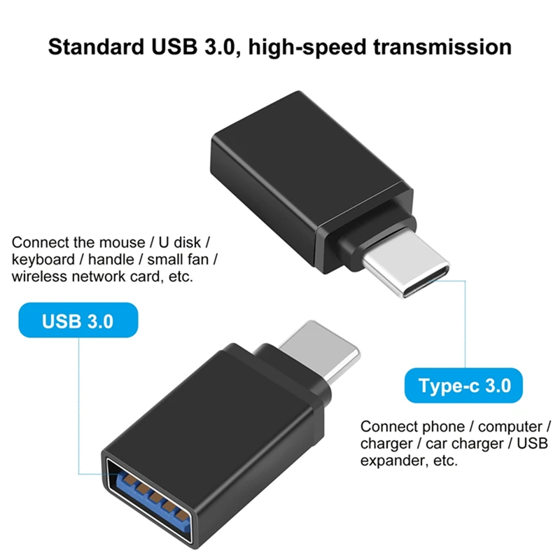محول USB 3.1 معدني من النوع C ذكر إلى USB 3.0 أنثى وظيفة OTG لأجهزة Apple Macbook Xiaomi Huawei Samsung Galaxy #2
