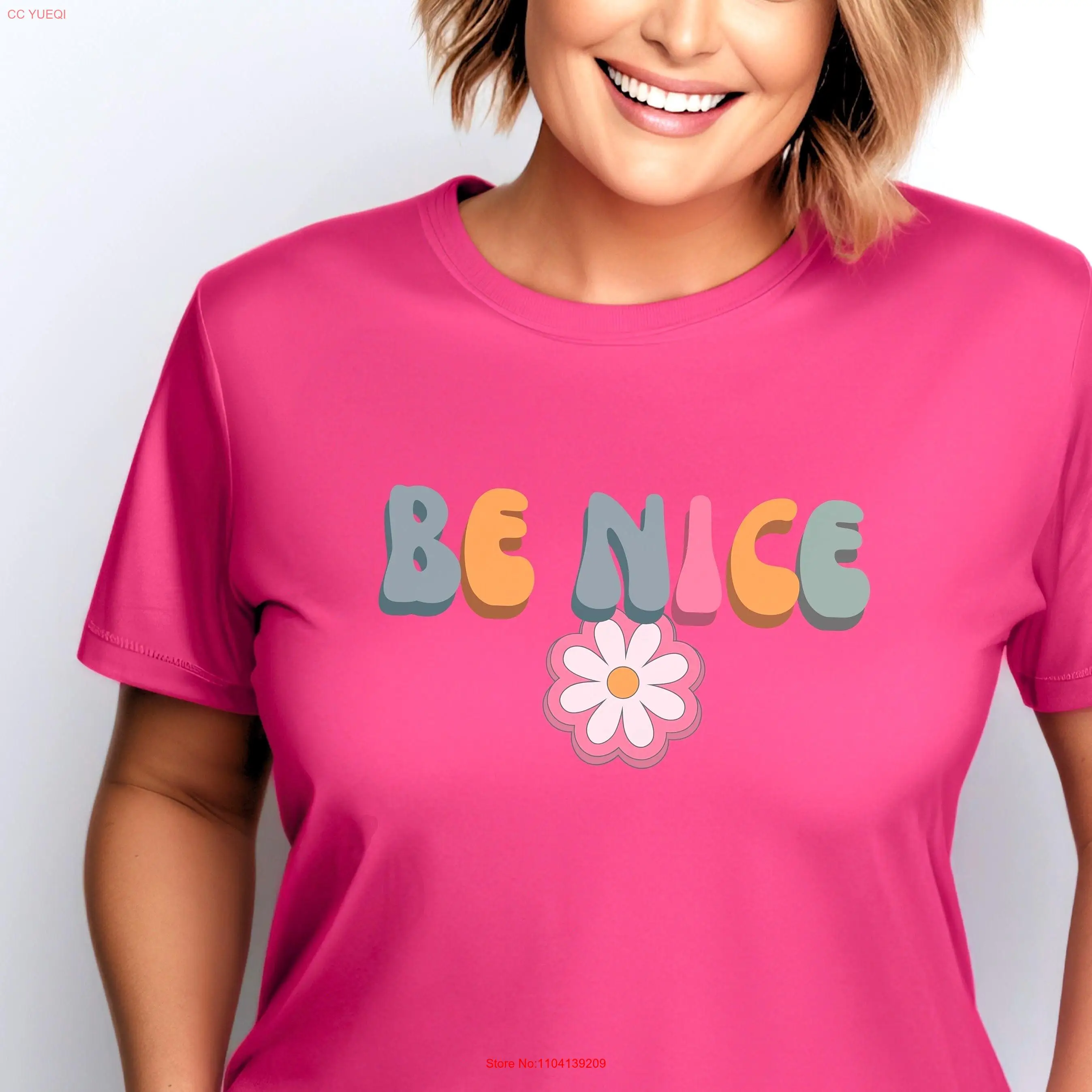 Be Nice Daisy T shirt Cute Elementary Classroom Kind People Inspirational for Teacher long or short sleeves