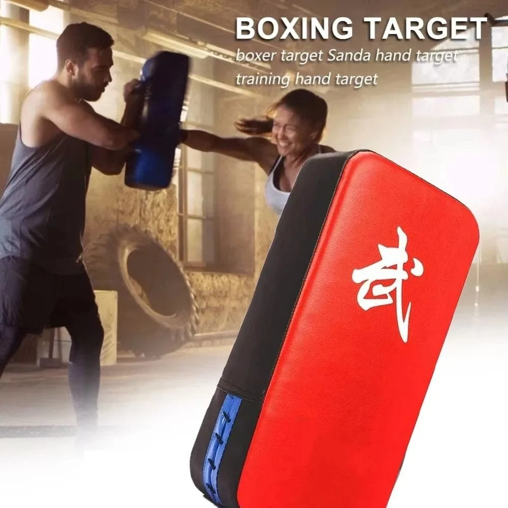 PU Leather Taekwondo Kick Pad Adjustable Strap Ergonomic Grip Curved Kick Shield Muay Thai Strike Target for Fitness Training