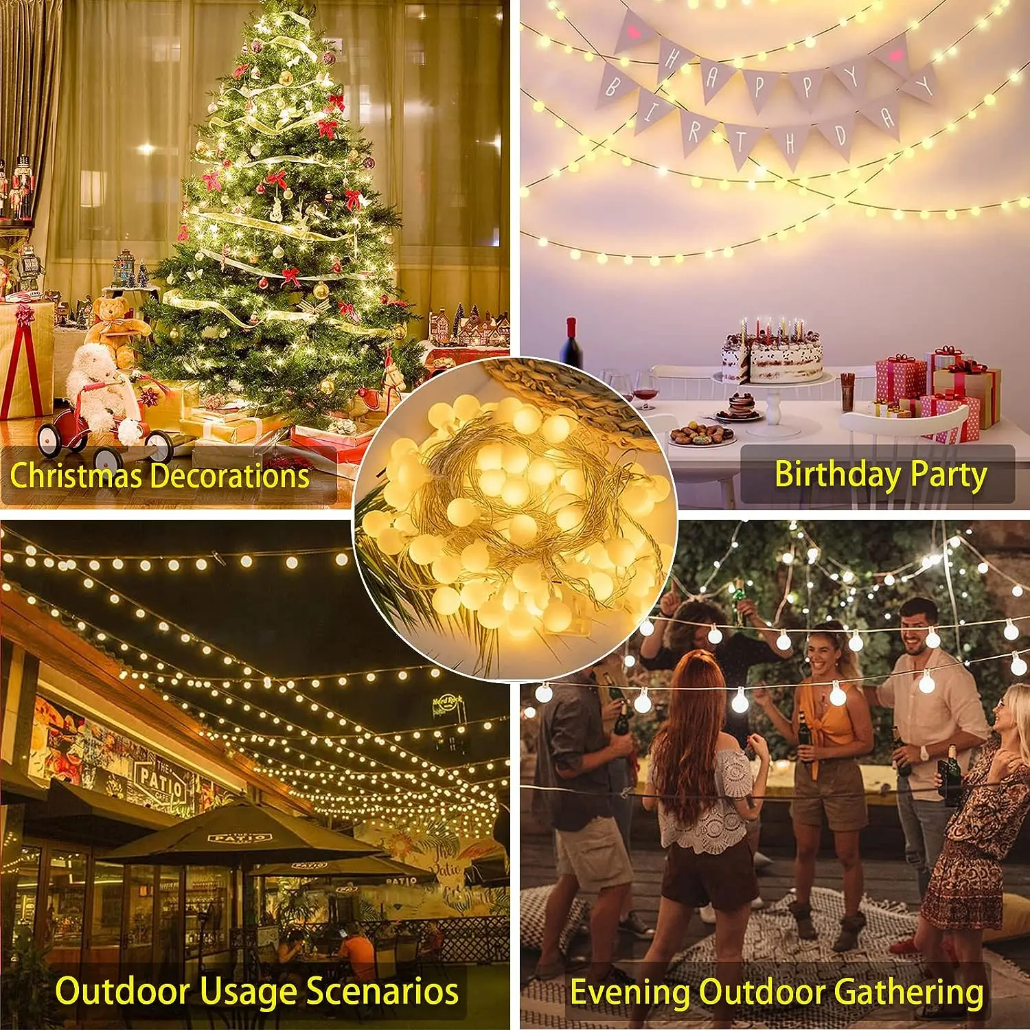 Imagem -03 - Usb String Lights para Festa Interior e Exterior 100 Led String Lights Eco-friendly Eco-friendly Bateria Fada Casamento Natal