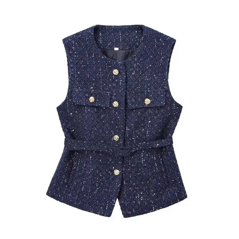 Vests Autumn 2025 New Chic Simple Slim Women's Jackets Fashion Youth Elegant Vest