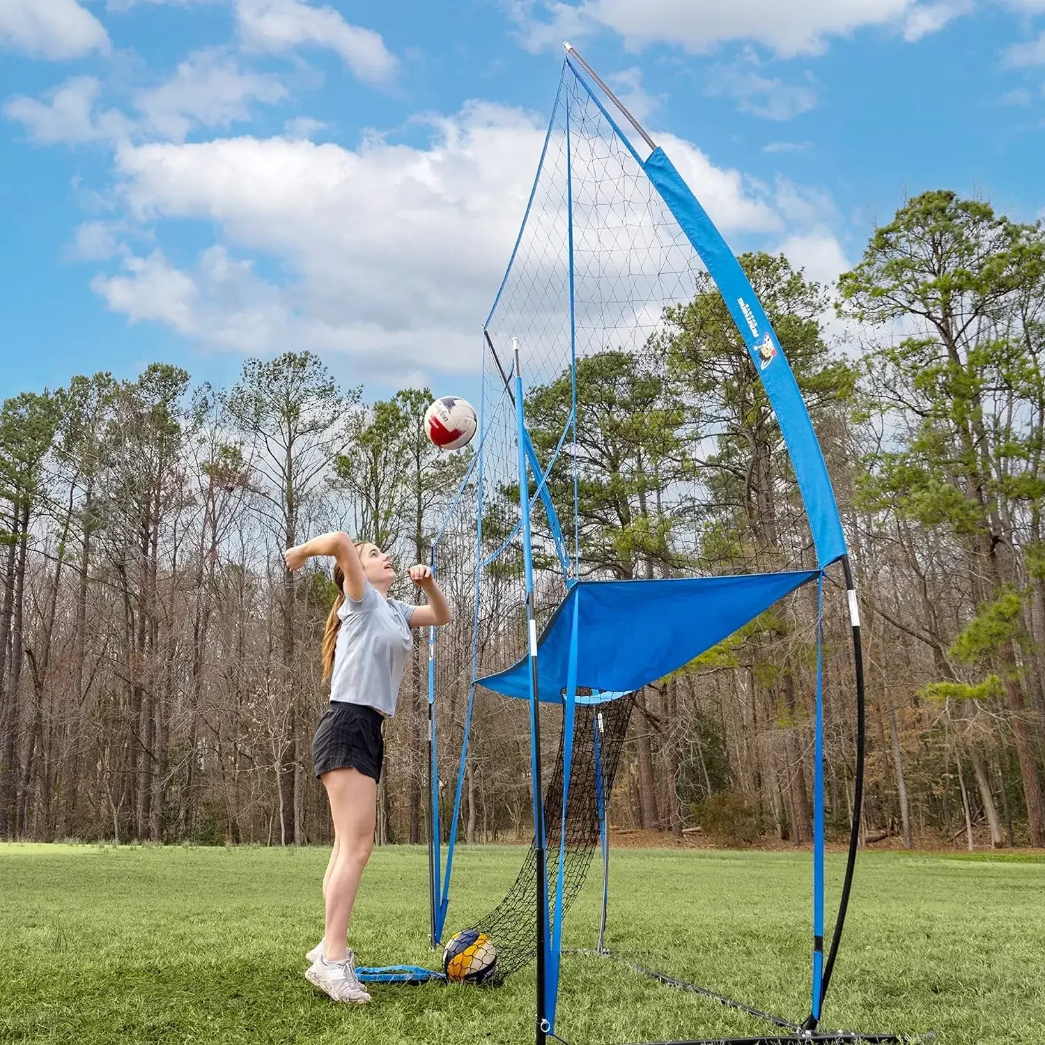 

Volleyball Training Equipment Practice Net Station,FAST FREE