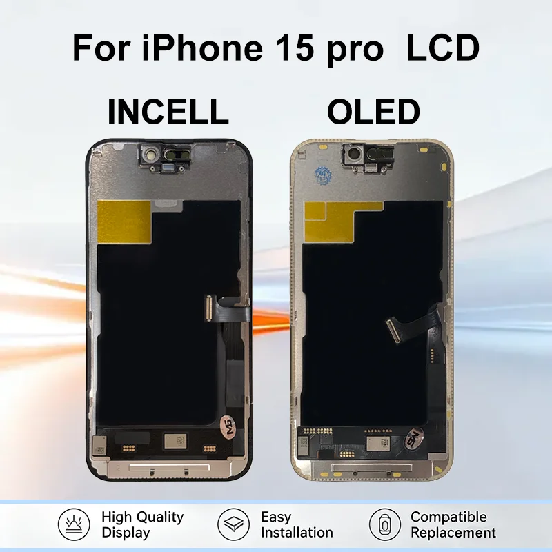 INCELL For iPhone 15 LCD 15 Plus Display Touch Screen Digitizer Assembly For iPhone 15 Pro LCD 15 Pro Max LCD OLED Replace Parts