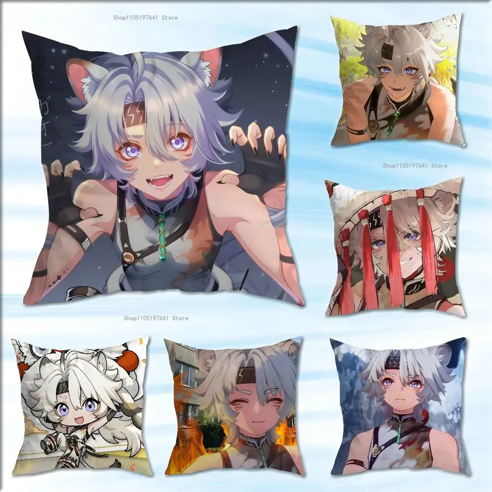 

W-Wuthering Waves l-Iingyang Pillow Case Plush Pillow Cases Home Decoration Pillow Cover for Sofa Bed Chair Living Room