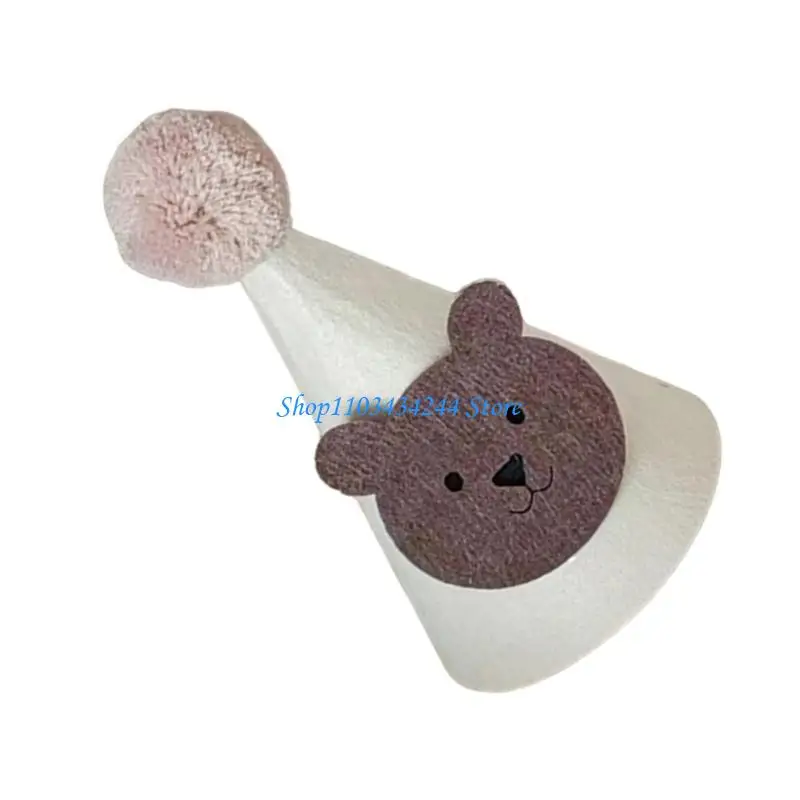Bear Happy Birthday Hat for Inants Toddlers,Comfortable Baby Birthday Hat Shower Party Decoration Photo Props