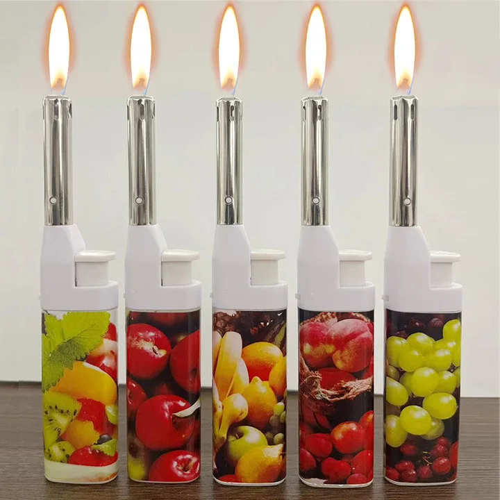 5 قطعة ولاعة لهب مفتوحة تمديد الشاعل القطب الطويل دائم موقد غاز ولاعات إلكترونية اكسسوارات السجائر التدخين (لا غاز)