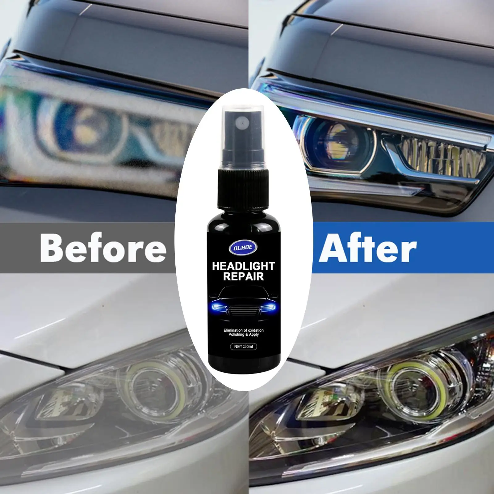 Car Headlight Scratch Repairing Polish Fluid Front Headlamp Scratch Blur Oxidation Refurbishment Renovation Repair Polish agent