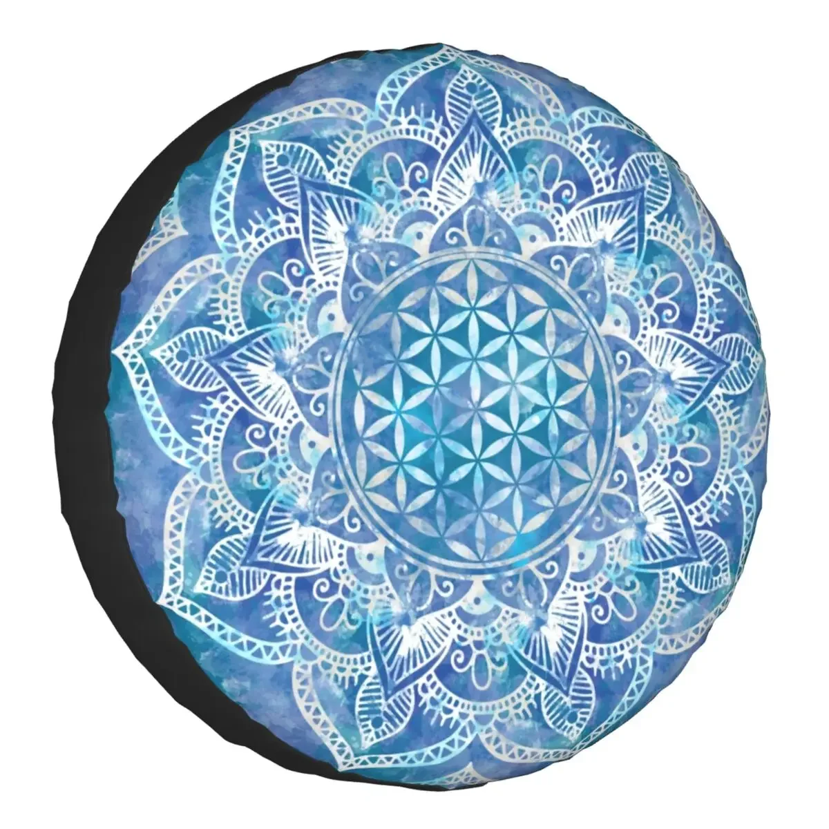 Flower Of Life In Lotus Mandala Spiritual Spare Tire Cover for Toyota Sacred Meditation Car Wheel Protector 14