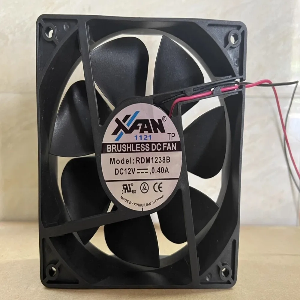 

For 1PCS RDM1238B 12038 DC12V 0.40A 12CM 2-Wire Case Cooling Fan