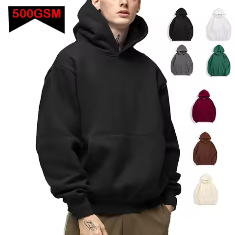 S--5XL Heavy Weight Fashion Men's Hoodies New Autumn Winter Casual sporty Men's Top Solid Color Hoodies Sweatshirt Male