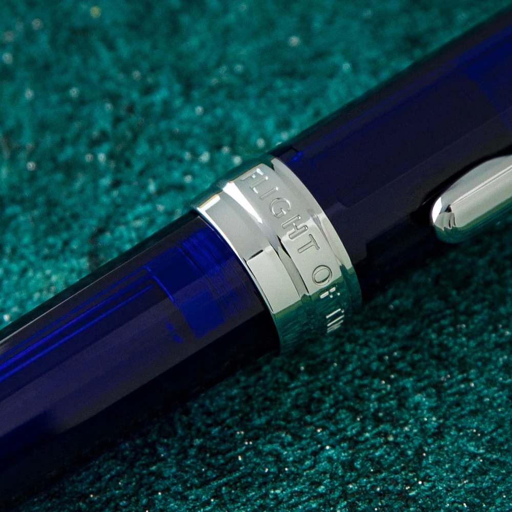 Natami Fountain Pen Fine Nib Transparent Clear Ink Converter Smooth Flow  Gold Trim Call Gift Leather Pouch Platinum Calligraphy