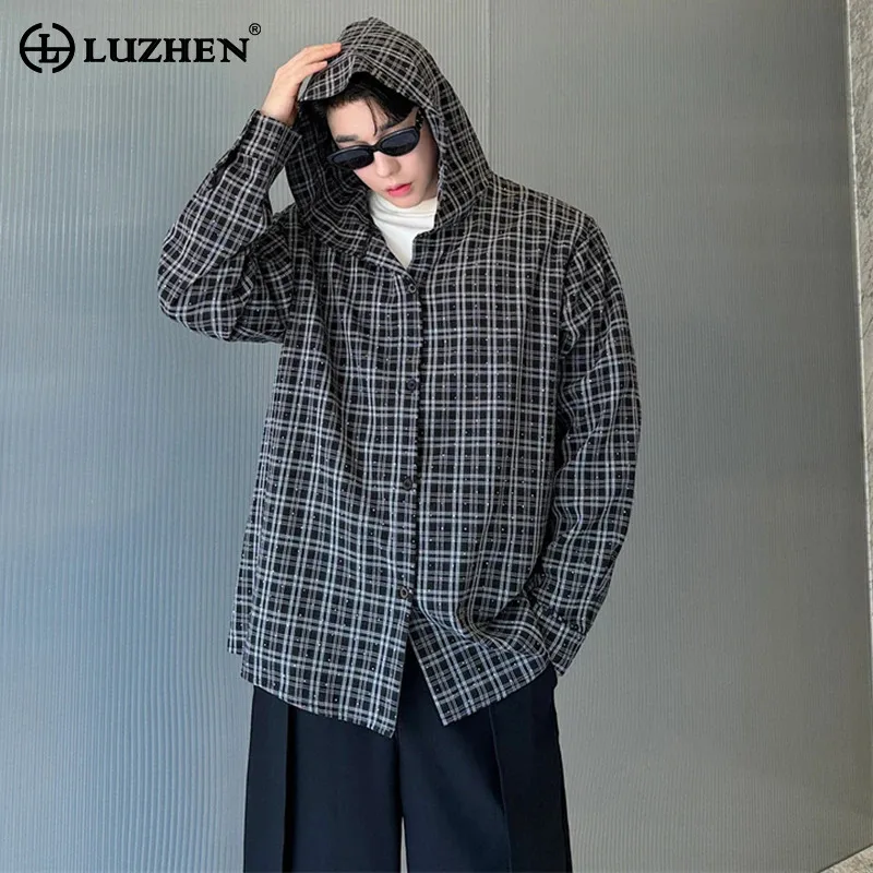 LUZHEN Autumn New Japan Fashion Hoodies Long Sleeve Shirts 2024 Original Stylish Handsome Streetwear Retro Men's Jackets LZ6998