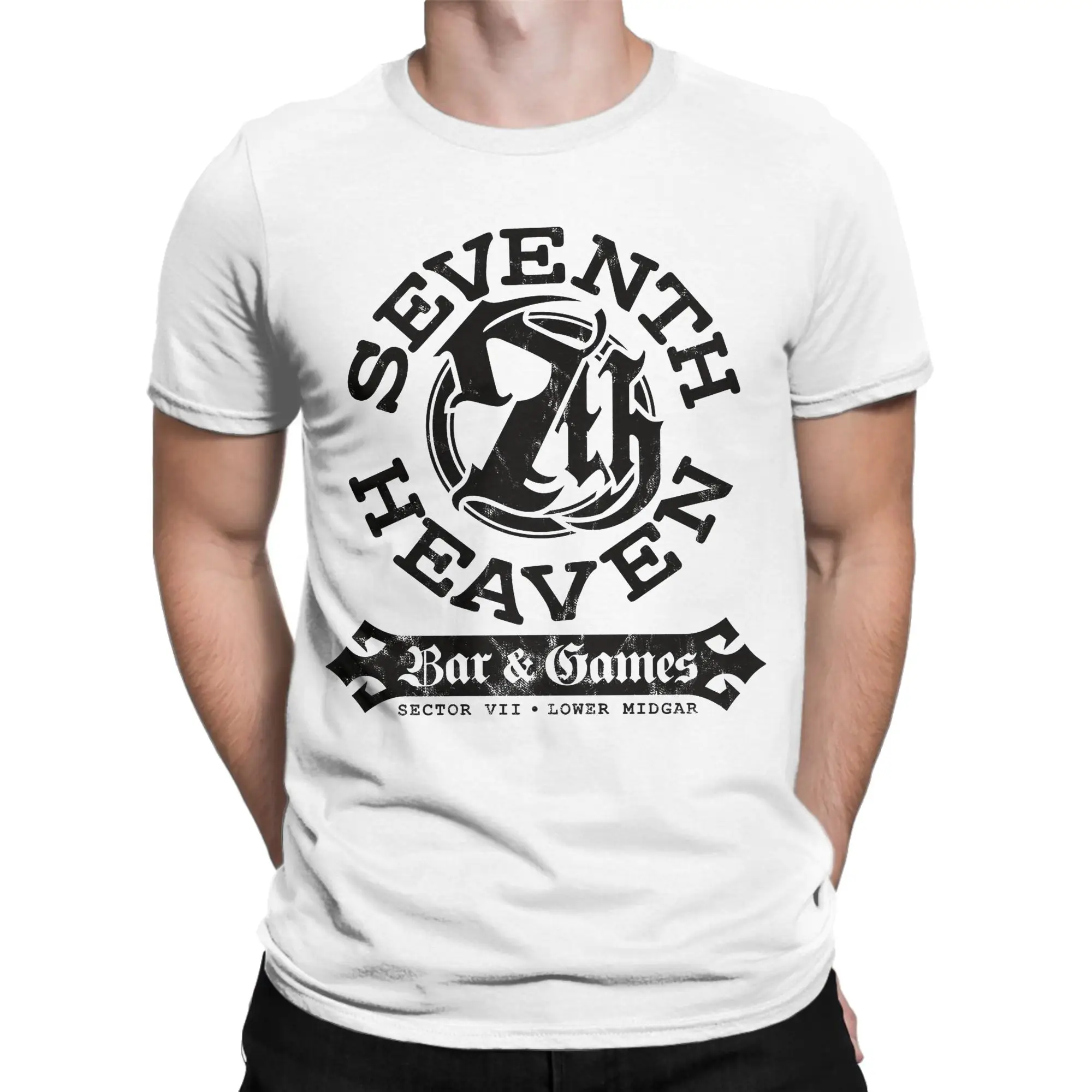 Finals Fantasys T-Shirt Men Women Sector 7 Seventh Heaven Bar Leisure Cotton Tee Shirt Round Collar Short Sleeve T Shirt
