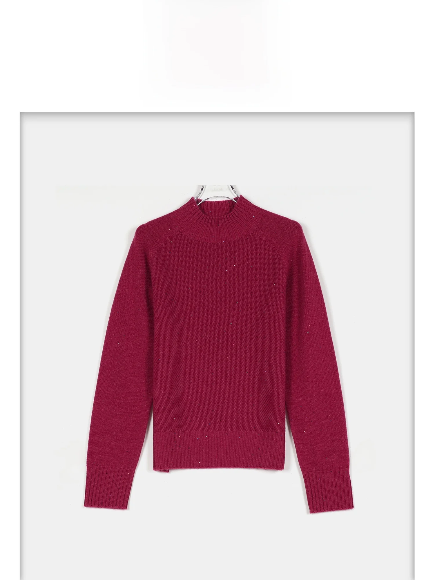 

Autumn Winter Woolen Sweater f High Collar 00 Pure Wool Loose Fit Long Sve Regular Length Women's Inner Wear