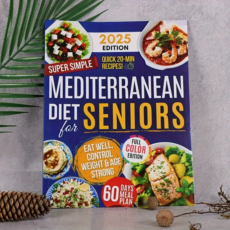Nouveau livre de recettes de régime méditerranéen simple et facile pour les personnes âgées, livre de recettes méditerranéennes