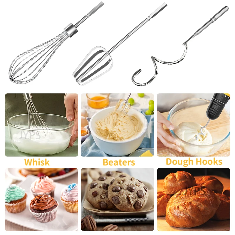 Kitchen Stainless Steel Egg Beater mixer for egg Baking kitchen accessories Cream Butter Whisk Mixer Suitable For Electric Drill