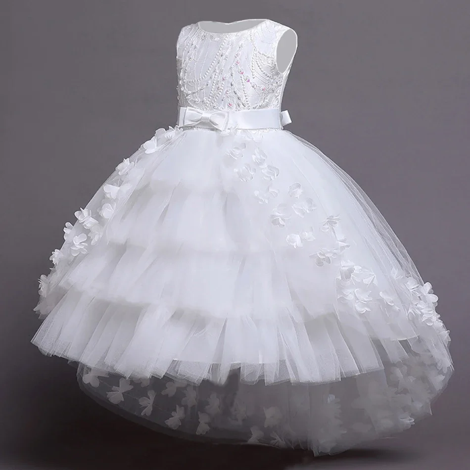 Robe de soirée d\'été pour petites filles, vêtements élégants pour enfants, Costume de princesse pour anniversaire, bal de promo, 2023, Vestidos1-12