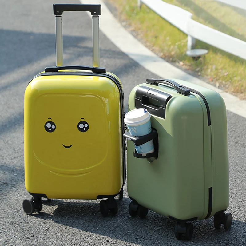 New Children's Luggage Compact Trolley Suitcase for Boys and Girls 20-inch Travel Suitcase 18-inch Combination Lock Cabin Bag