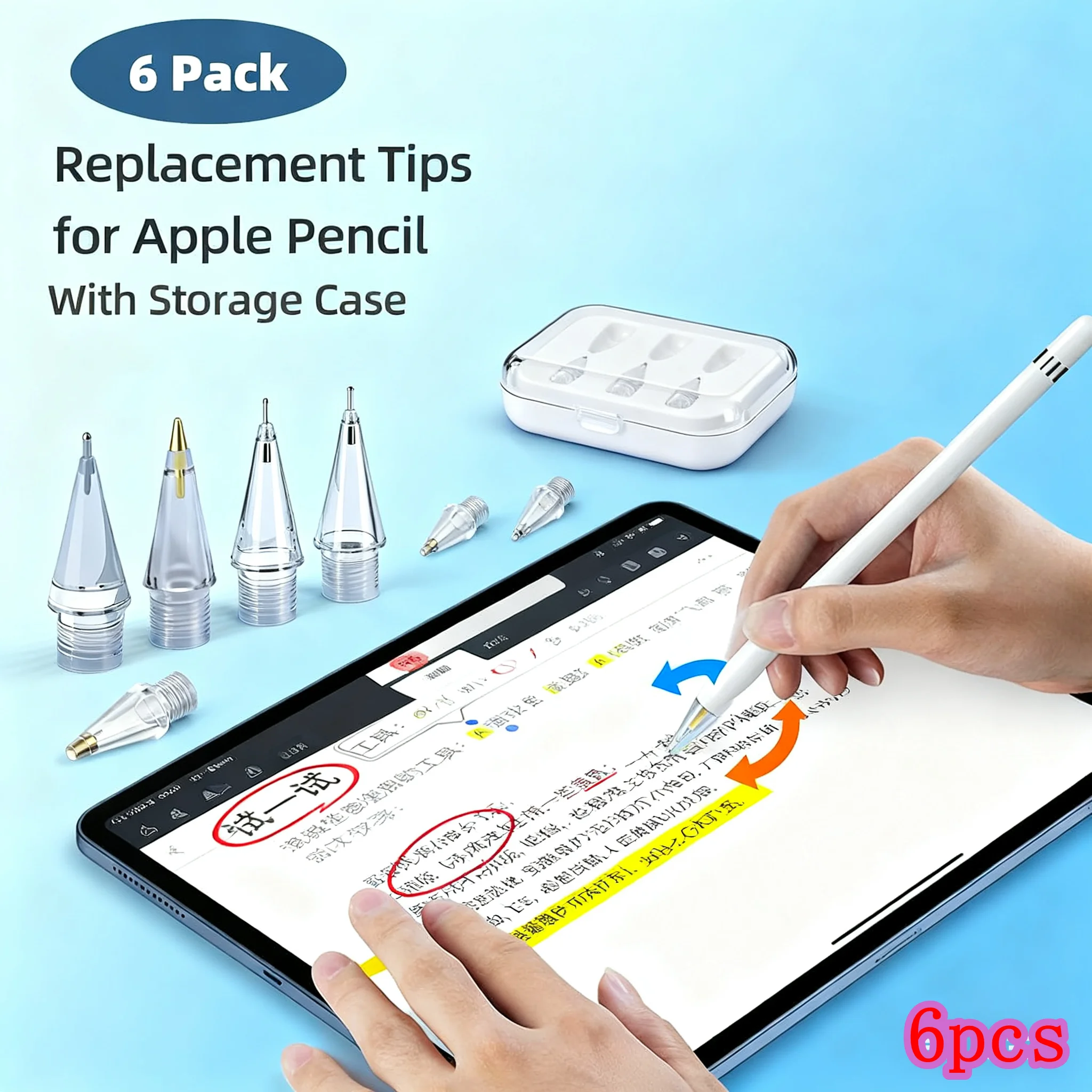 

Новое обновление прозрачного наконечника для наконечника карандаша Apple 1, 2, 3 pro Конденсаторная ручка Игольчатый наконечник для карандаша металлическая модификация заменить sile