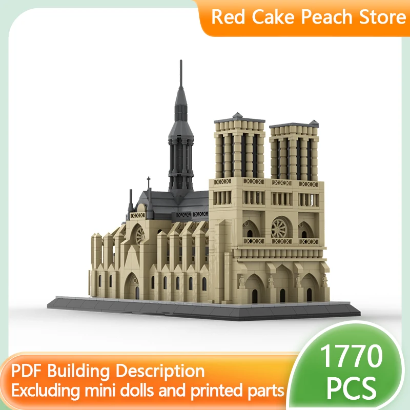 City Street View Model MOC Building Bricks Notre Dame de Paris Modular Technology Gifts Holiday Assemble Children Toys Suit