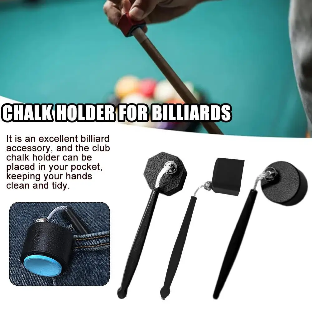 

1pcs Pocket Pool Billiard Chalk Holder Pricker Cue Friction Tip Tool Handle Billiard Table Snooker Prep Portable Accessorie K4W6