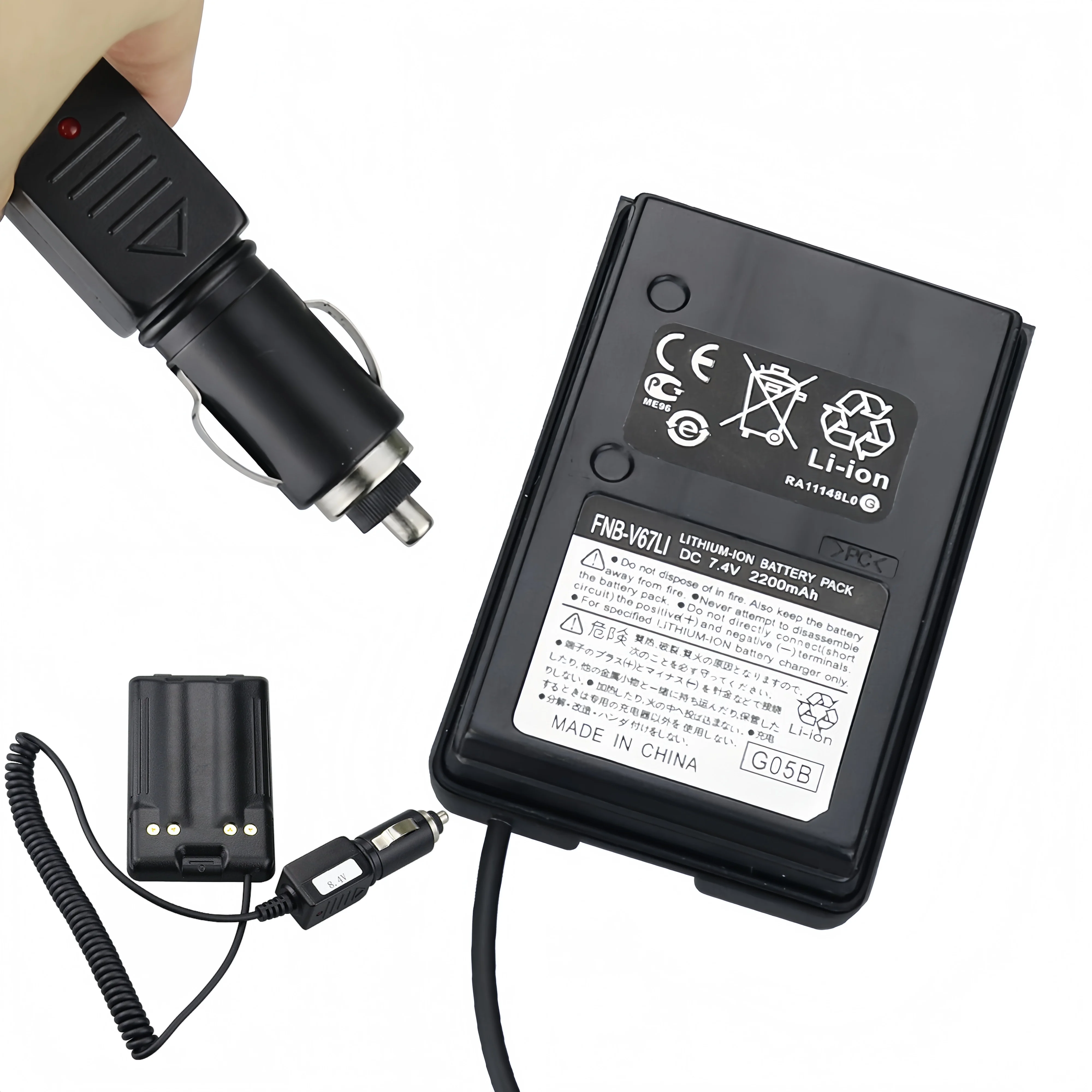 FNB-V67LI Battery Eliminator for YAESU FT60 FT60R Vertex VX120 VX160 VX170 VX180 VX420 VX210 Radio Battery Eliminator Charger