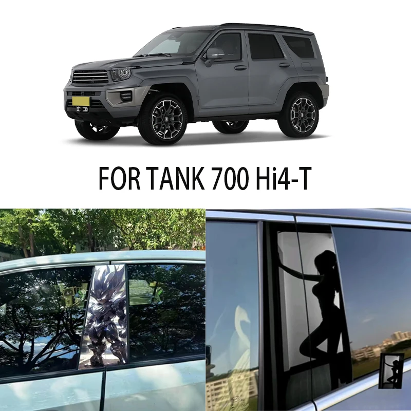 Door Window Decoration Trims Pillar Posts Stickers Auto Styling For TANK 700 Hi4-T Car accessories