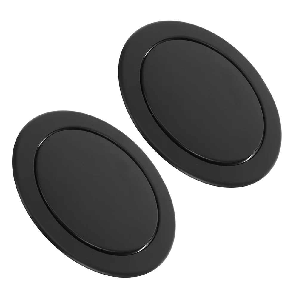 

2Pcs Round Countertop Trash Bin Lid Recessed Swing Flap Stainless Steel for Kitchen Bathroom Commercial Space Garbage Flap Lid